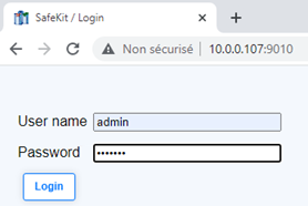 Start the SafeKit web console to configure the cluster