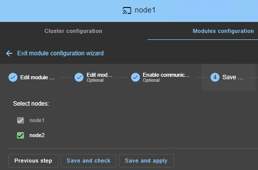 Save and apply the Hyper-V module configuration