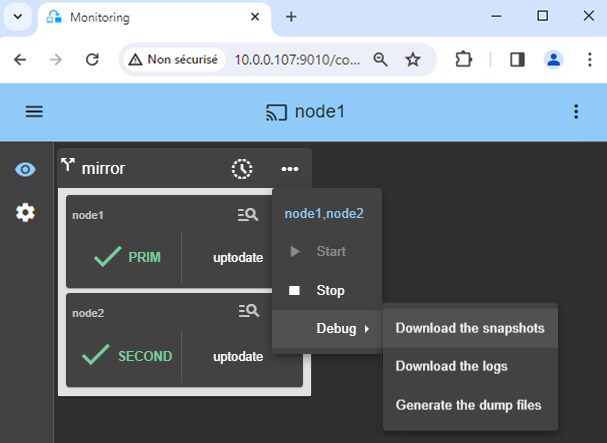Take the Docker snaphots for support