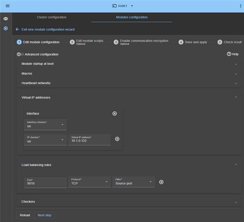 Enter the farm module settings